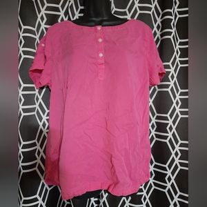 Crown & Ivy short sleeve blouse size XL